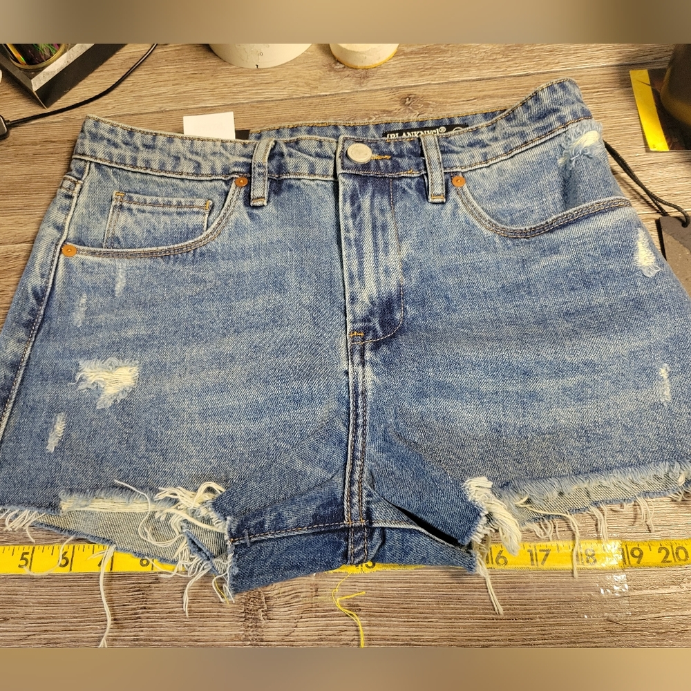 BLANK NYC NWT The Barrow Vintage High Rise Shorts Denim Size 27